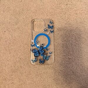 Butterfly Design Phone Case - Blue